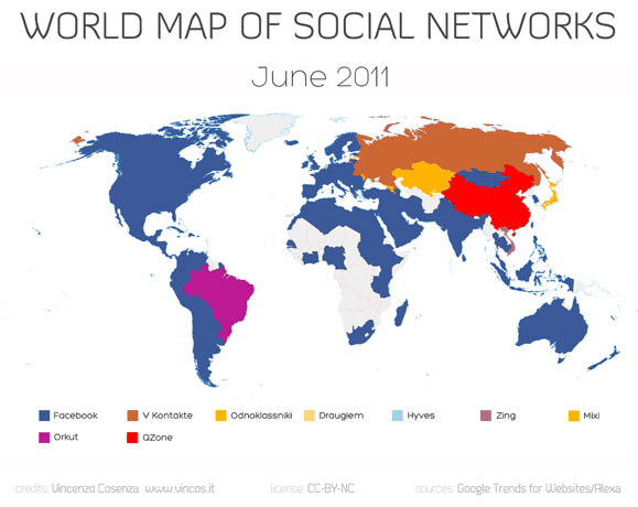 Какая социальная сеть самая популярная в мире?